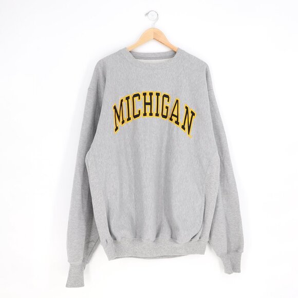 STEVE & BARRY'S Michigan University Crewneck Gray Sweatshirt Size XL - Picture 1 of 5